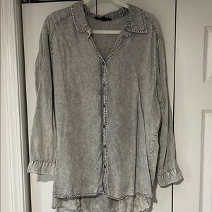 Jane and Delancey Gray Button Down Shirt